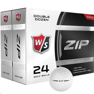 Wilson Staff Zip 302 Golf Balls Double Dozen 24 Pack White BRAND NEW